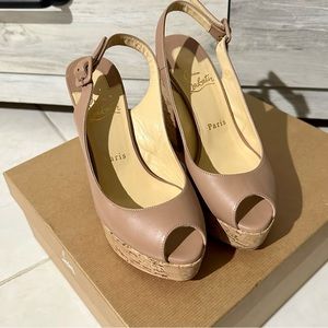 Christian Louboutin Donna Anna 120 Napa Red Sole Sandals